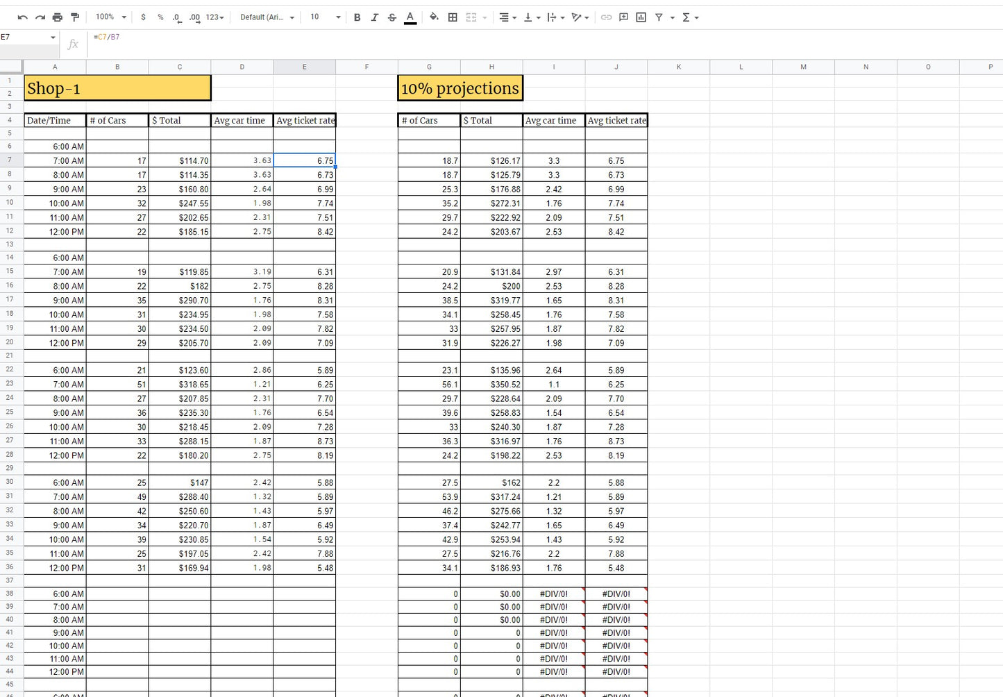 Car Timing Tool Template